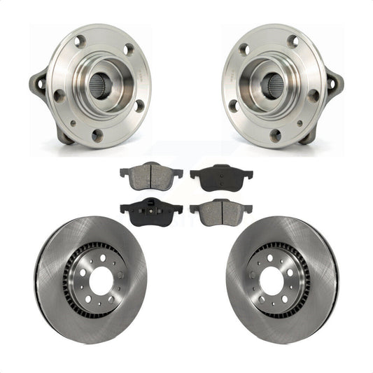 Hub Bearing Assembly Disc Brake Rotor & Pad Front Kit For Volvo S60 XC70 V70 S80