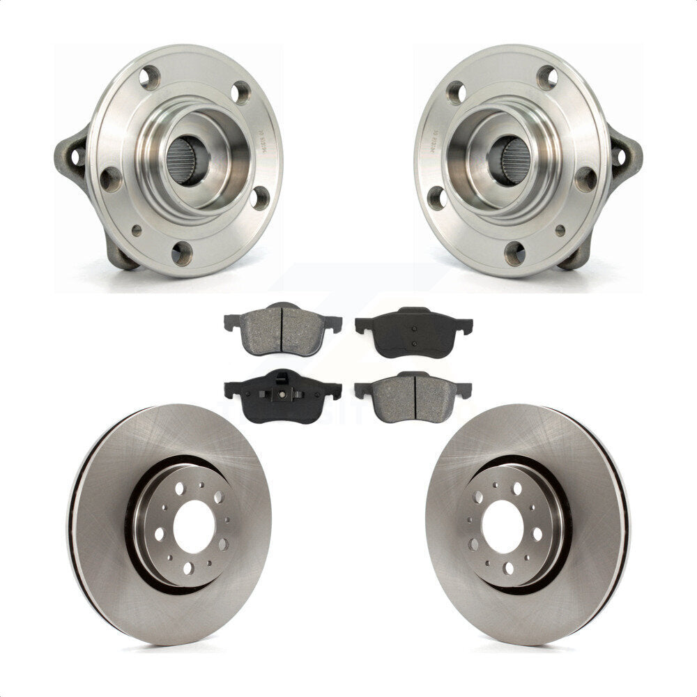 Hub Bearing Assembly Disc Brake Rotors And Pads Front Kit For Volvo S60