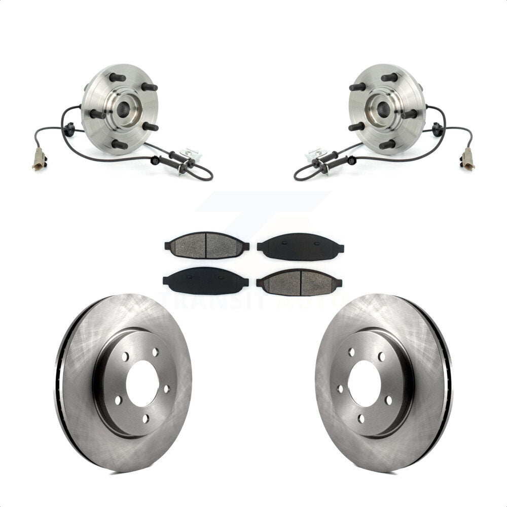 Hub Bearing Assembly Brake Rotor & Pad Front Kit For 2004-2006 Chrysler Pacifica
