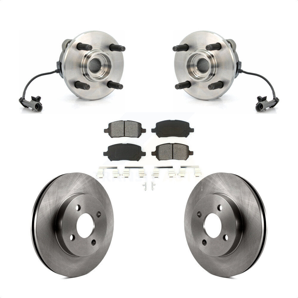 Hub Bearing Brake Rotor Pad Front Kit For Chevrolet Cobalt Pontiac G5 Saturn Ion