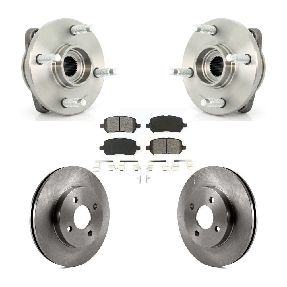 Hub Bearing Brake Rotor Pad Front Kit For Chevrolet Cobalt Pontiac G5 Saturn Ion