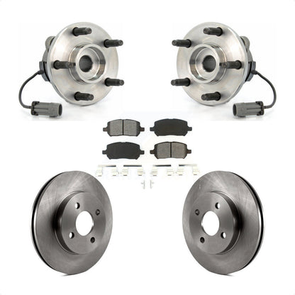 Hub Bearing Assembly Brake Rotor & Pads Front Kit For Saturn Ion Pontiac Pursuit