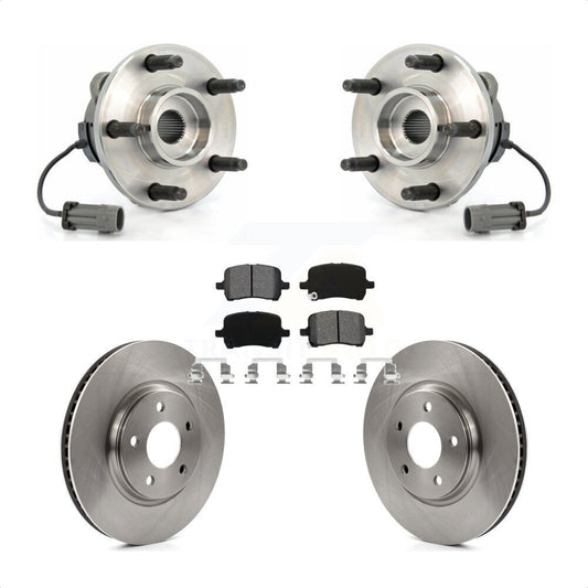 Hub Bearing Assembly Brake Rotor & Pad Front Kit For Chevrolet Cobalt Saturn Ion