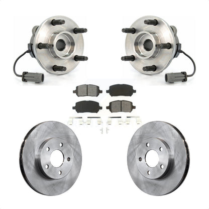 Hub Bearing Assembly Brake Rotor & Pad Front Kit For Chevrolet Cobalt Pontiac G5