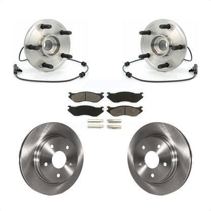 Hub Bearing Assembly Disc Brake Rotor Pads Front Kit For 2004-2005 Dodge Durango