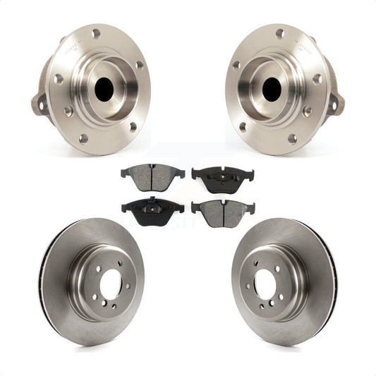 Hub Bearing Assembly Brake Rotor Pad Front Kit For BMW 650i 645Ci 550i 545i 535i