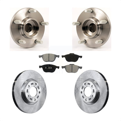 Hub Bearing Assembly Disc Brake Rotors And Pads Front Kit For Mazda 3 2.3L