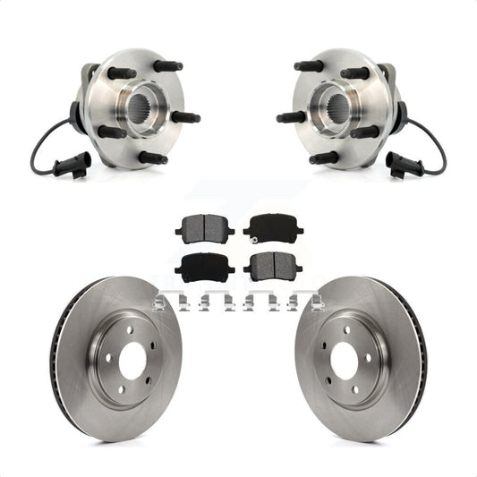Hub Bearing Disc Brake Rotor & Pad Front Kit For Chevrolet Malibu HHR Pontiac G6