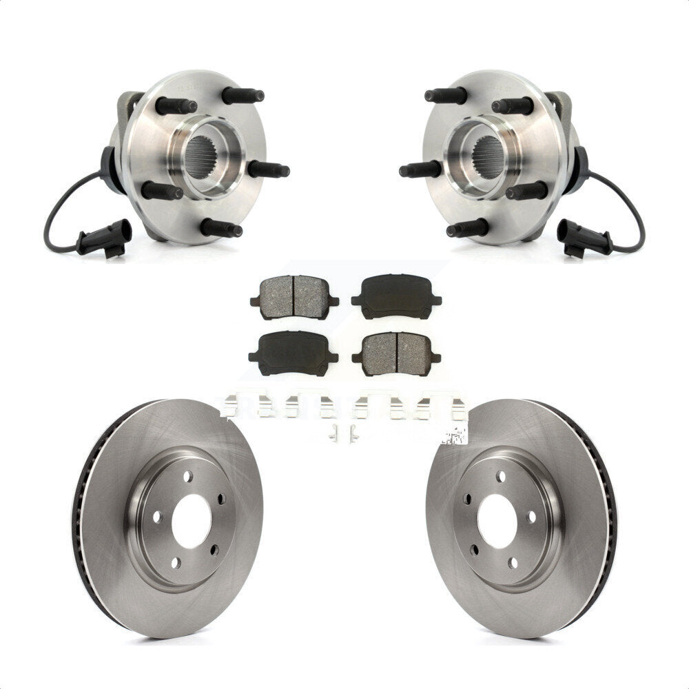 Hub Bearing Brake Rotor And Pad Front Kit For Chevrolet Malibu Pontiac G6 Saturn
