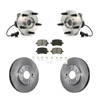 Hub Bearing Assembly Brake Rotor & Pad Front Kit For Chevrolet Malibu Pontiac G6