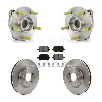 Hub Bearing Assembly Brake Rotor & Pad Front Kit For Chevrolet Malibu Pontiac G6