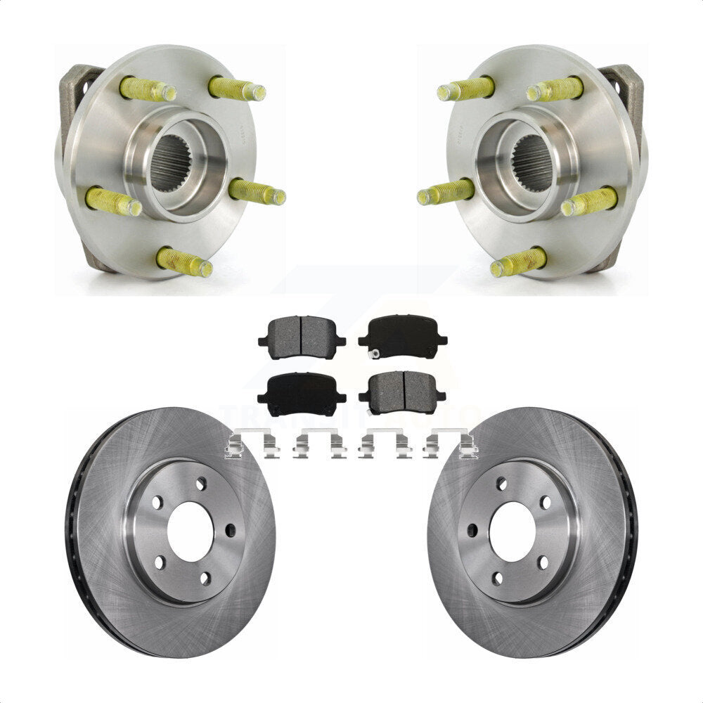 Hub Bearing Assembly Disc Brake Rotors And Pads Front Kit For Chevrolet Malibu