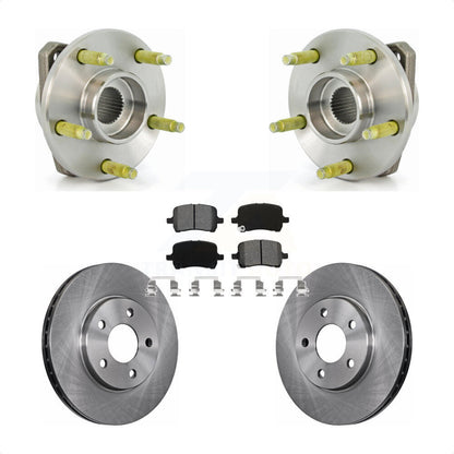Hub Bearing Assembly Disc Brake Rotors And Pads Front Kit For Chevrolet Malibu