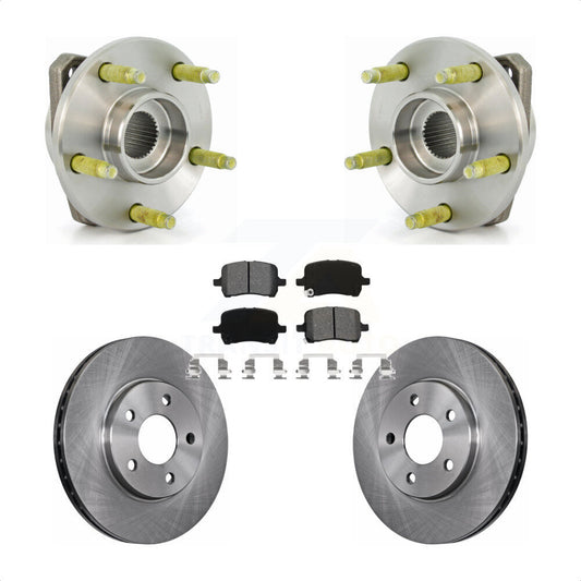 Hub Bearing Assembly Disc Brake Rotors And Pads Front Kit For Chevrolet Malibu