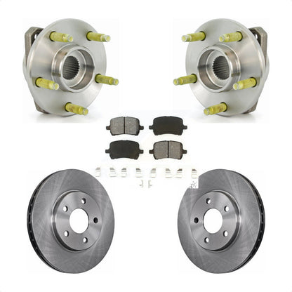 Hub Bearing Assembly Brake Rotor & Pad Front Kit For Chevrolet Malibu Pontiac G6