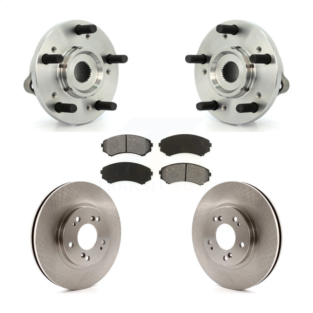 Hub Bearing Assembly Disc Brake Rotor And Pads Front Kit For Mitsubishi Endeavor