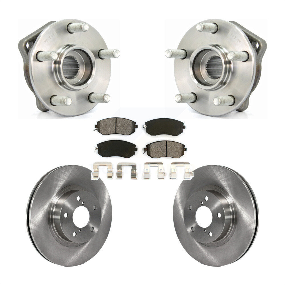 Hub Bearing Assembly Disc Brake Rotors And Pads Front Kit For Subaru Impreza