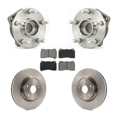 Hub Bearing Assembly Brake Rotor Pads Front Kit For 2014 Subaru WRX Limited Base