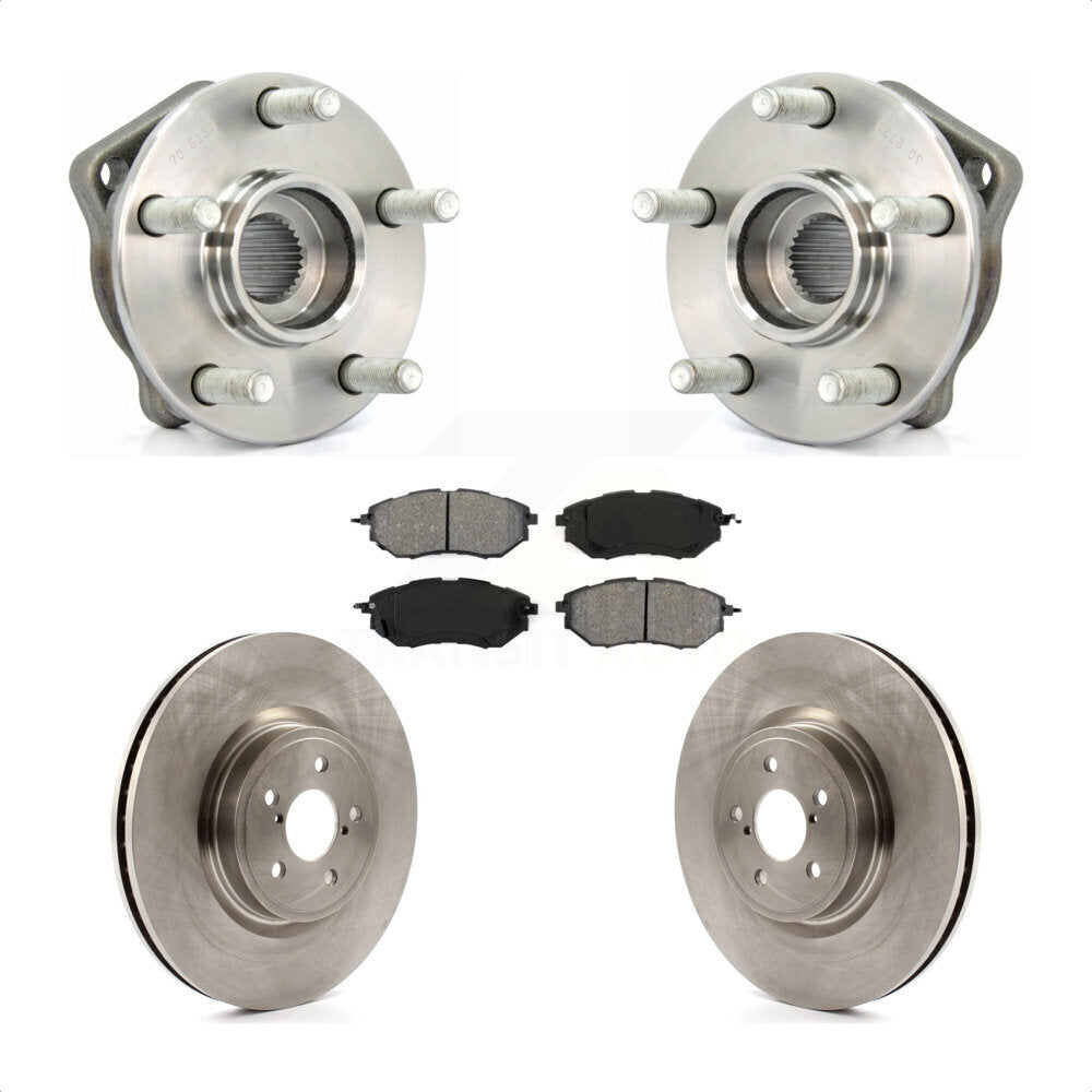 Hub Bearing Disc Brake Rotor & Pads Front Kit For Subaru Outback Legacy Forester