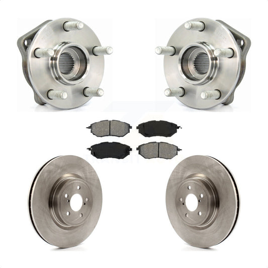 Hub Bearing Disc Brake Rotor & Pads Front Kit For Subaru Outback Legacy Forester