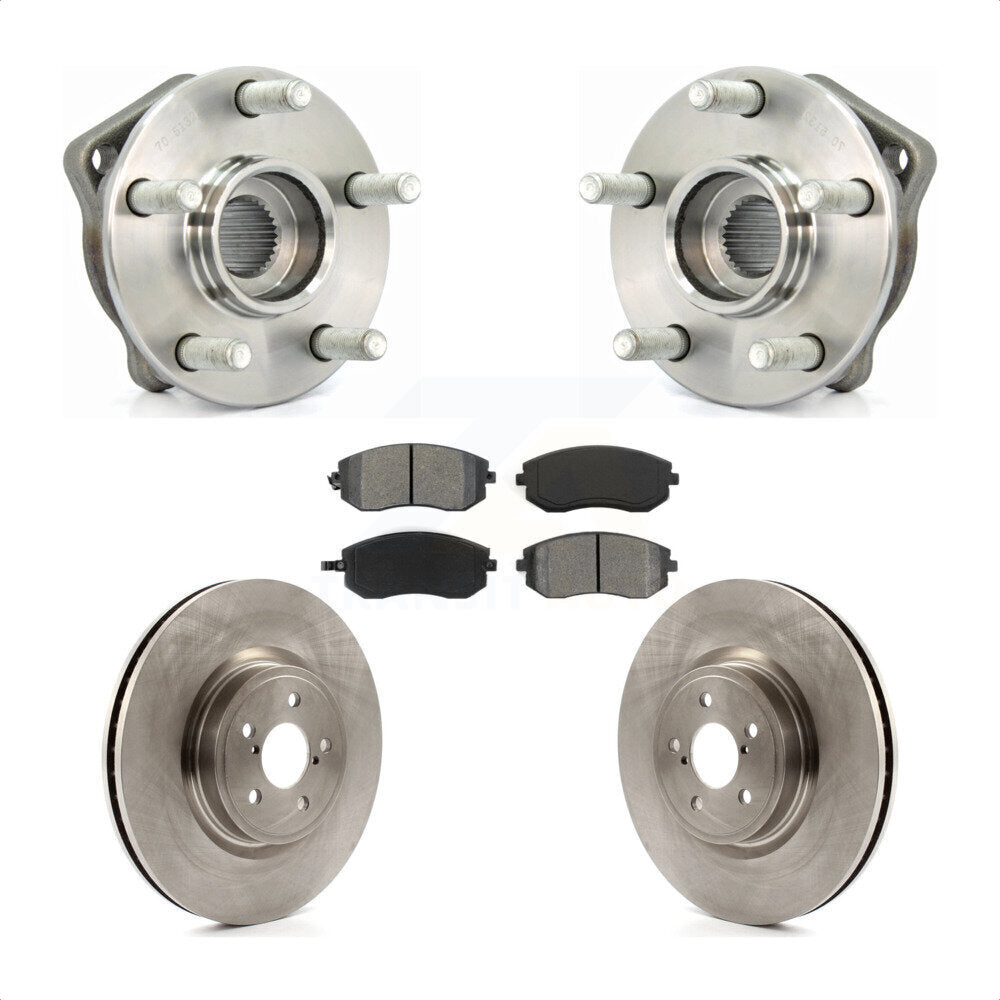 Hub Bearing Assembly Disc Brake Rotors And Pads Front Kit For Subaru Legacy
