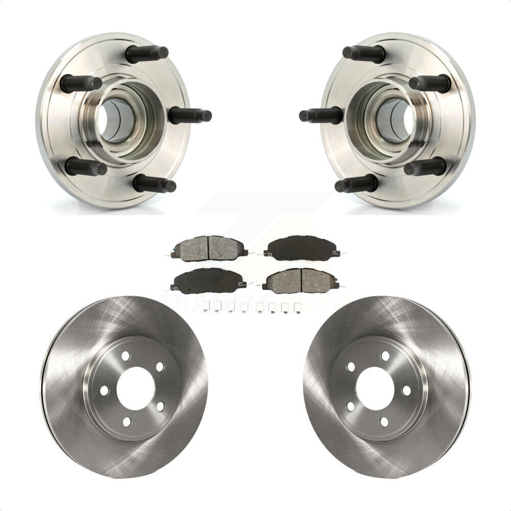 Hub Bearing Brake Rotor Pads Front Kit For Ford Mustang Bullitt with 4-Wheel ABS