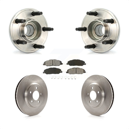 Hub Bearing Assembly Disc Brake Rotors And Pads Front Kit For Ford Mustang