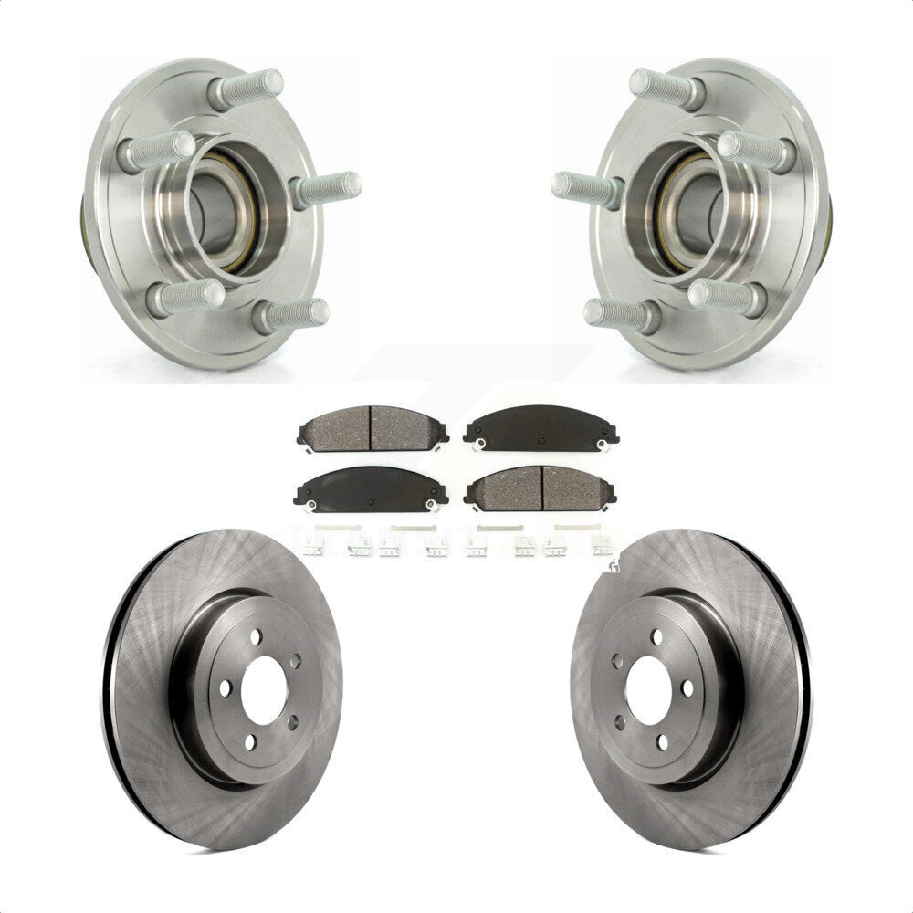 Hub Bearing Brake Rotor Pads Front Kit For Dodge Chrysler 300 Charger Challenger