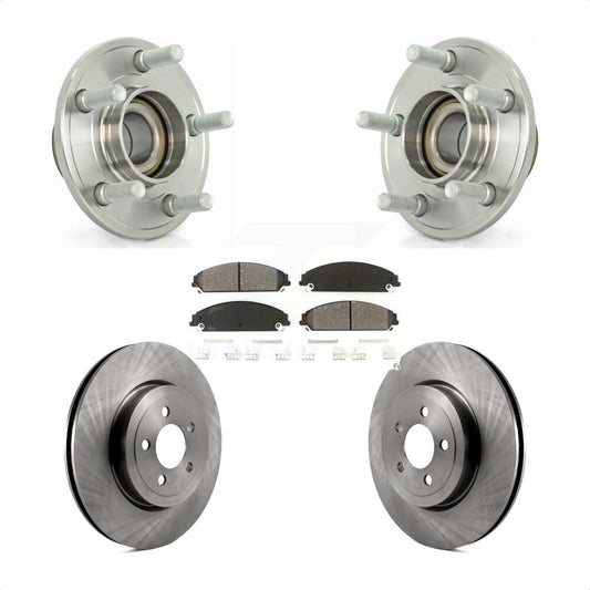 Hub Bearing Brake Rotor Pads Front Kit For Dodge Chrysler 300 Charger Challenger