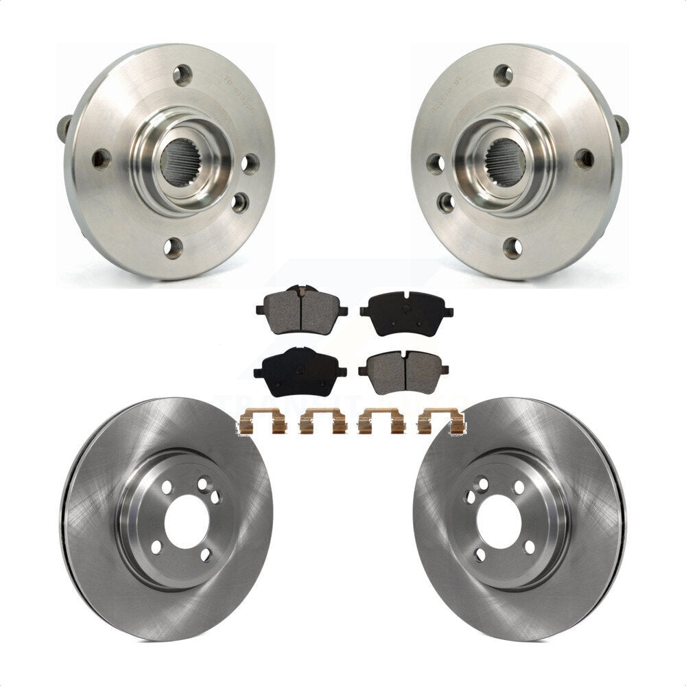 Hub Bearing Assembly Disc Brake Rotors And Pads Front Kit For Mini Cooper