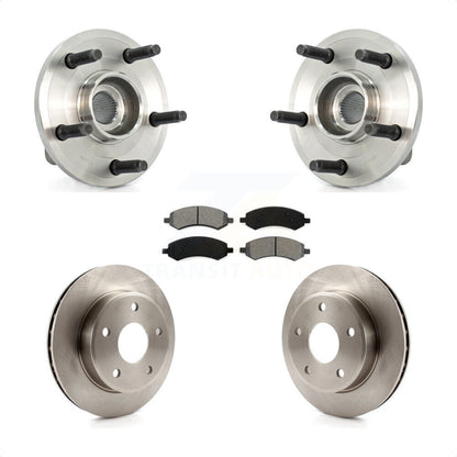 Hub Bearing Disc Brake Rotor & Pads Front Kit For Dodge Dakota Mitsubishi Raider