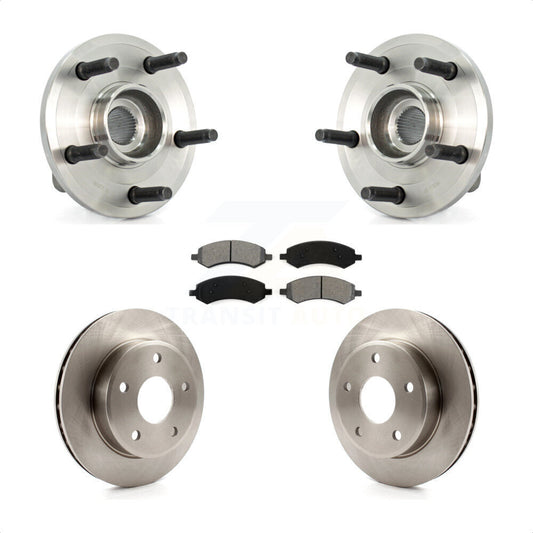 Hub Bearing Disc Brake Rotor & Pads Front Kit For Dodge Dakota Mitsubishi Raider