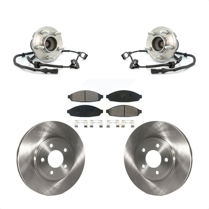 Hub Bearing Brake Rotor & Pad Front Kit For Ford Crown Victoria Lincoln Town Car