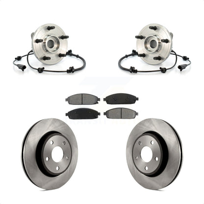 Hub Bearing Assembly Brake Rotor Pad Front Kit For Jeep Grand Cherokee Commander