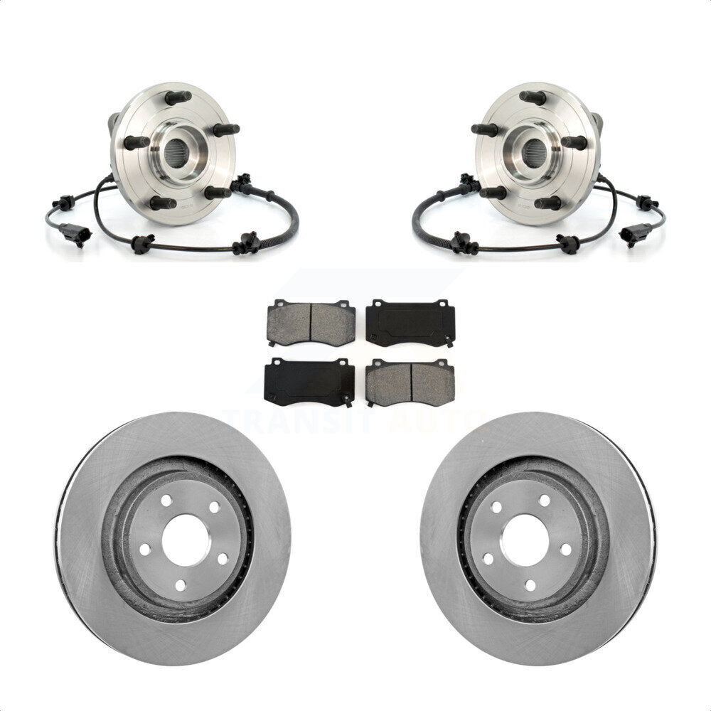 Hub Bearing Brake Rotor And Pad Front Kit For 2006-2010 Jeep Grand Cherokee SRT8