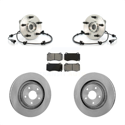 Hub Bearing Brake Rotor And Pad Front Kit For 2006-2010 Jeep Grand Cherokee SRT8