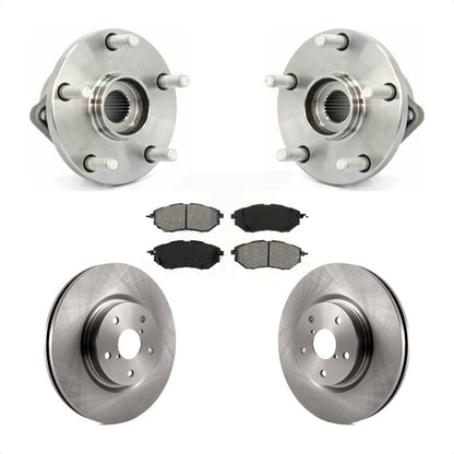 Hub Bearing Assembly Disc Brake Rotor Pad Front Kit For 2008-2014 Subaru Tribeca