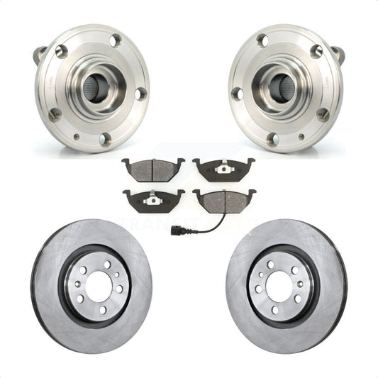 Hub Bearing Assembly Disc Brake Rotor & Pads Front Kit For Volkswagen Jetta City