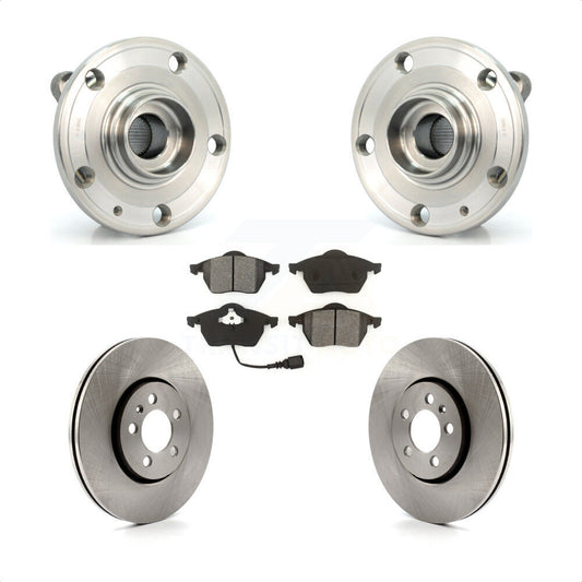 Hub Bearing Assembly Disc Brake Rotors And Pads Front Kit For Volkswagen Jetta