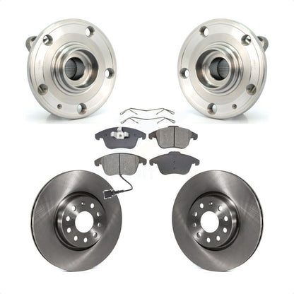 Hub Bearing Disc Brake Rotor Pads Front Kit For Volkswagen Tiguan Passat Audi Q3