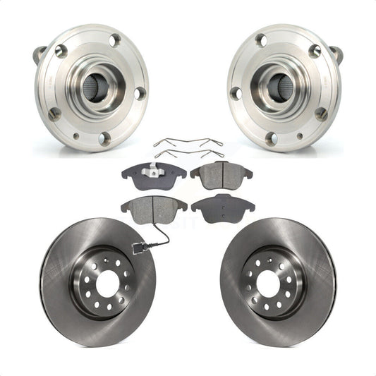 Hub Bearing Disc Brake Rotor Pads Front Kit For Volkswagen Tiguan Passat Audi Q3