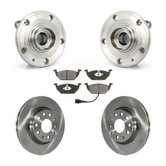 Hub Bearing Assembly Disc Brake Rotors And Pads Front Kit For Volkswagen Jetta