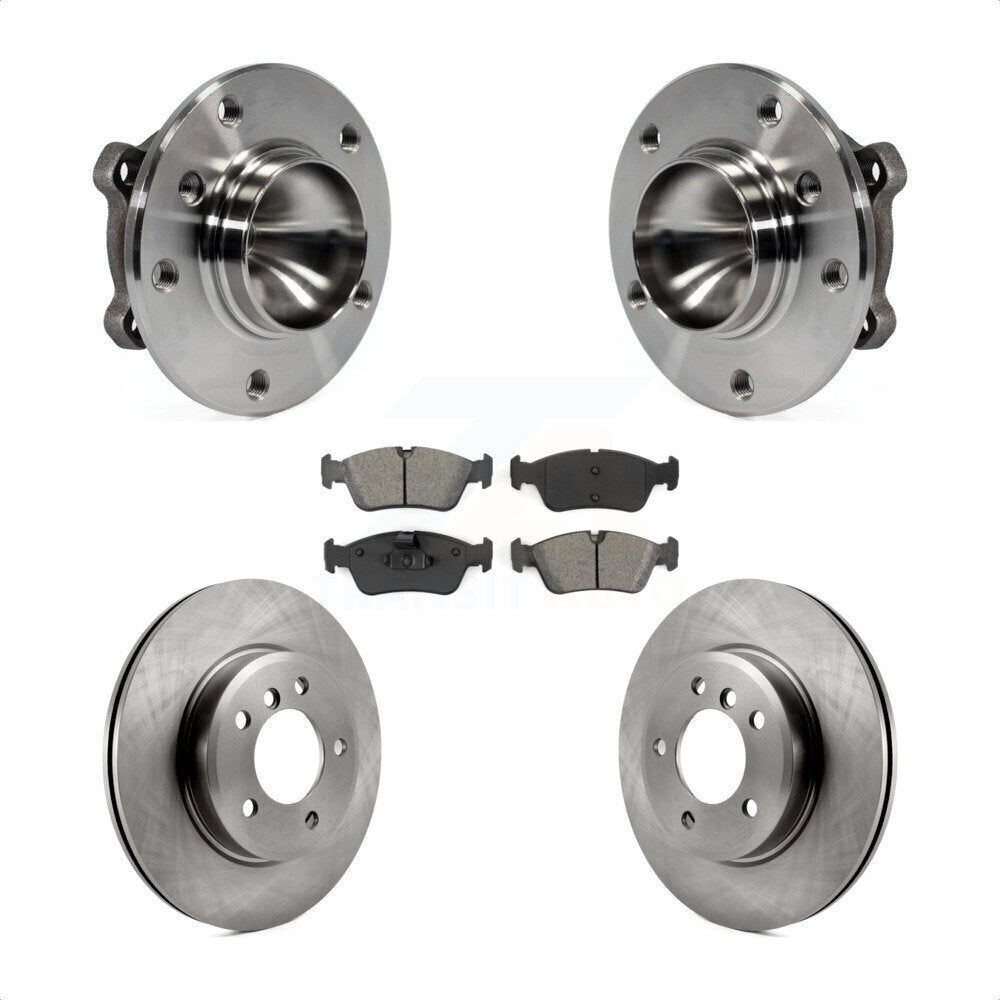Hub Bearing Assembly Disc Brake Rotors And Pads Front Kit For 2006 BMW 325Ci