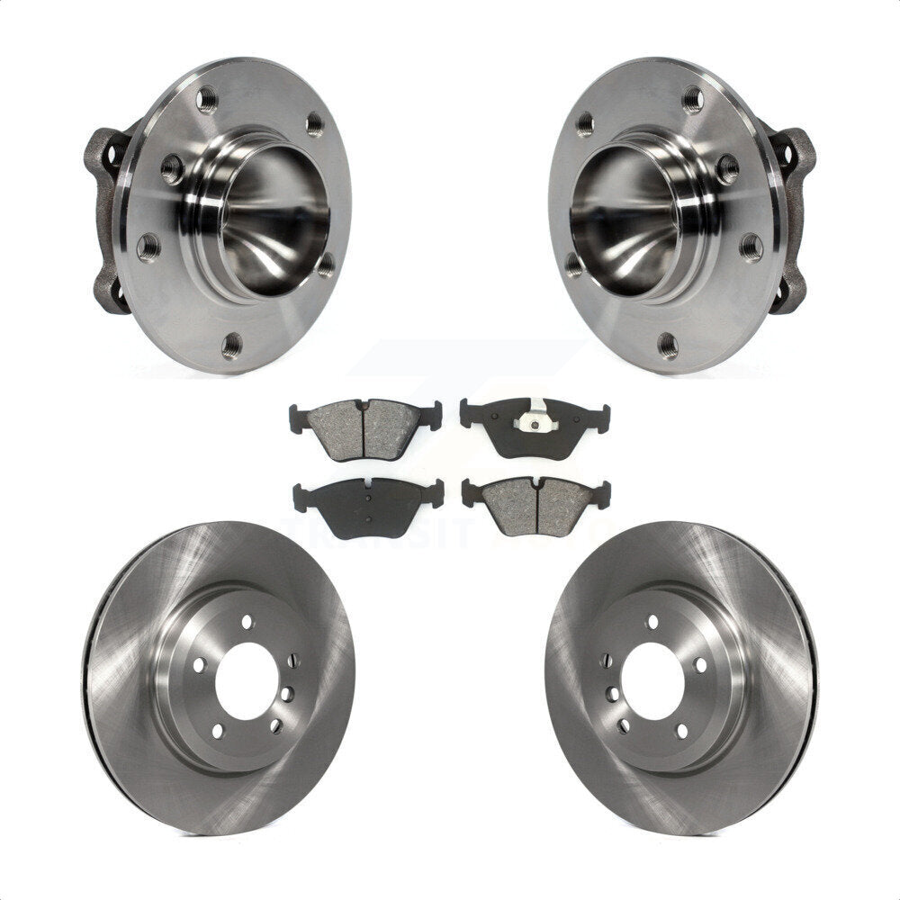 Hub Bearing Assembly Disc Brake Rotors And Pads Front Kit For 2006 BMW 330Ci