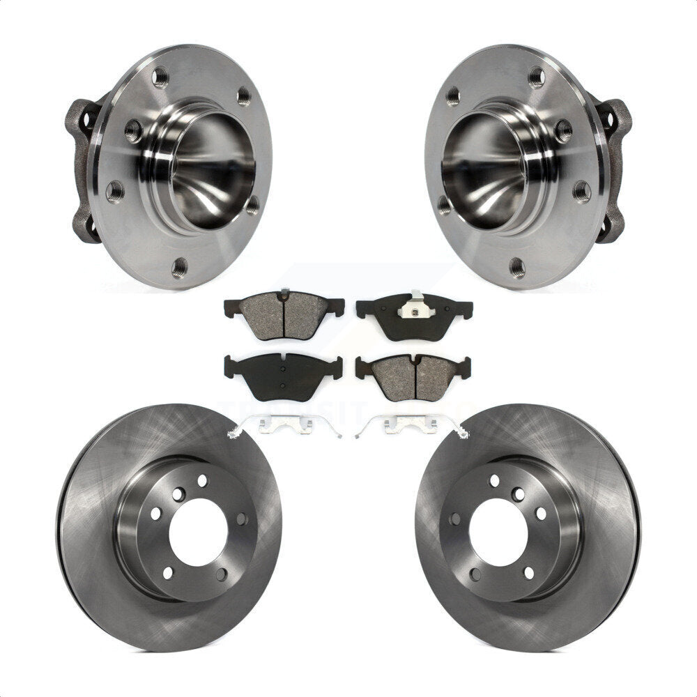 Hub Bearing Assembly Disc Brake Rotor Pads Front Kit For BMW 128i 328i 323i 325i