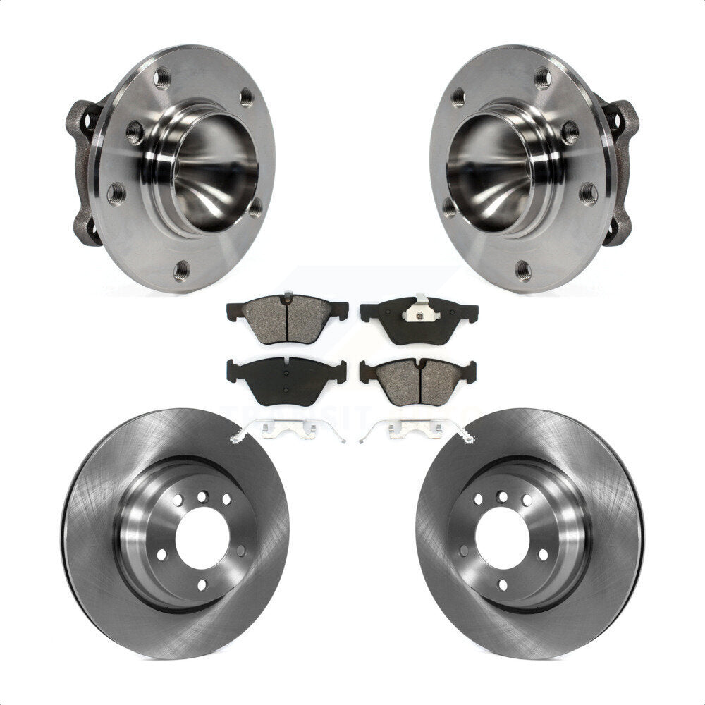 Hub Bearing Assembly Disc Brake Rotors And Pads Front Kit For 2006 BMW 330i
