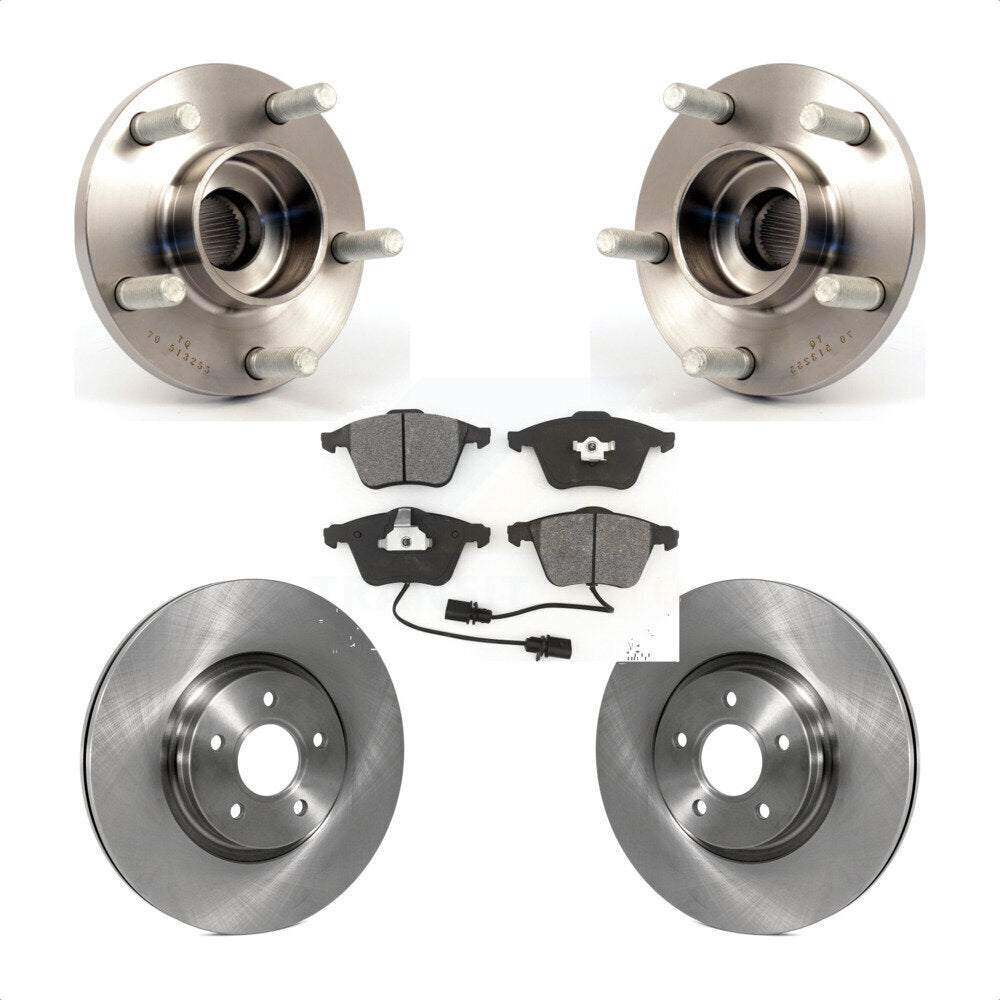 Hub Bearing Assembly Disc Brake Rotors And Pads Front Kit For Volvo S40 V50 C70