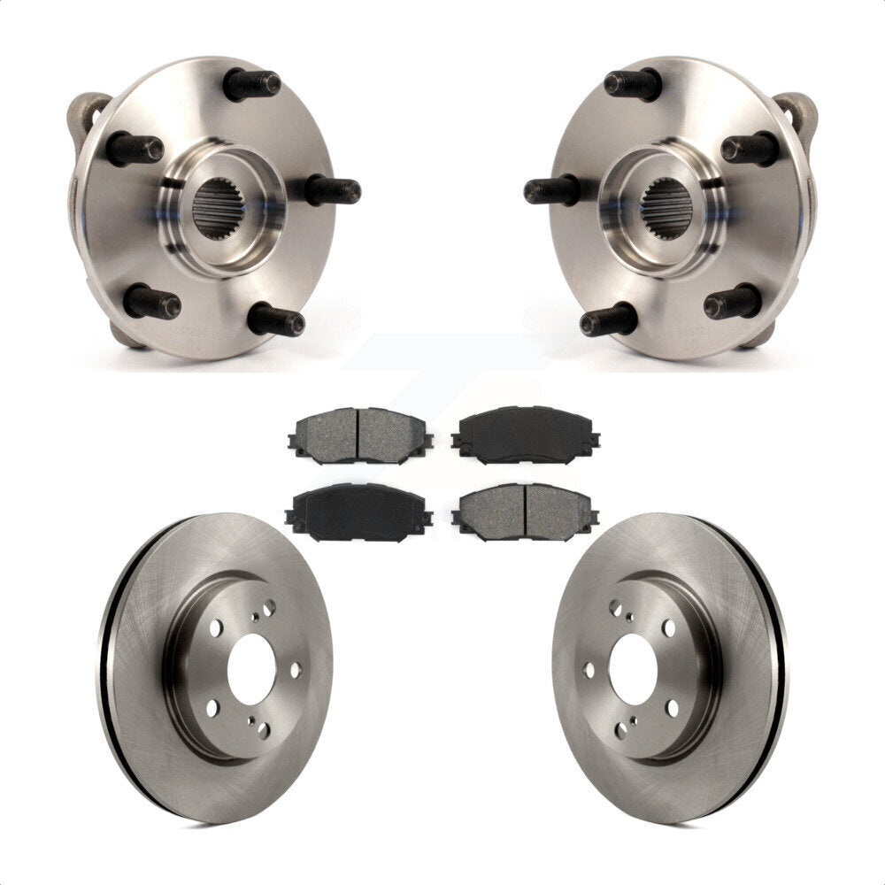 Hub Bearing Brake Rotor And Pad Front Kit For Toyota RAV4 Prius V Scion xB Lexus