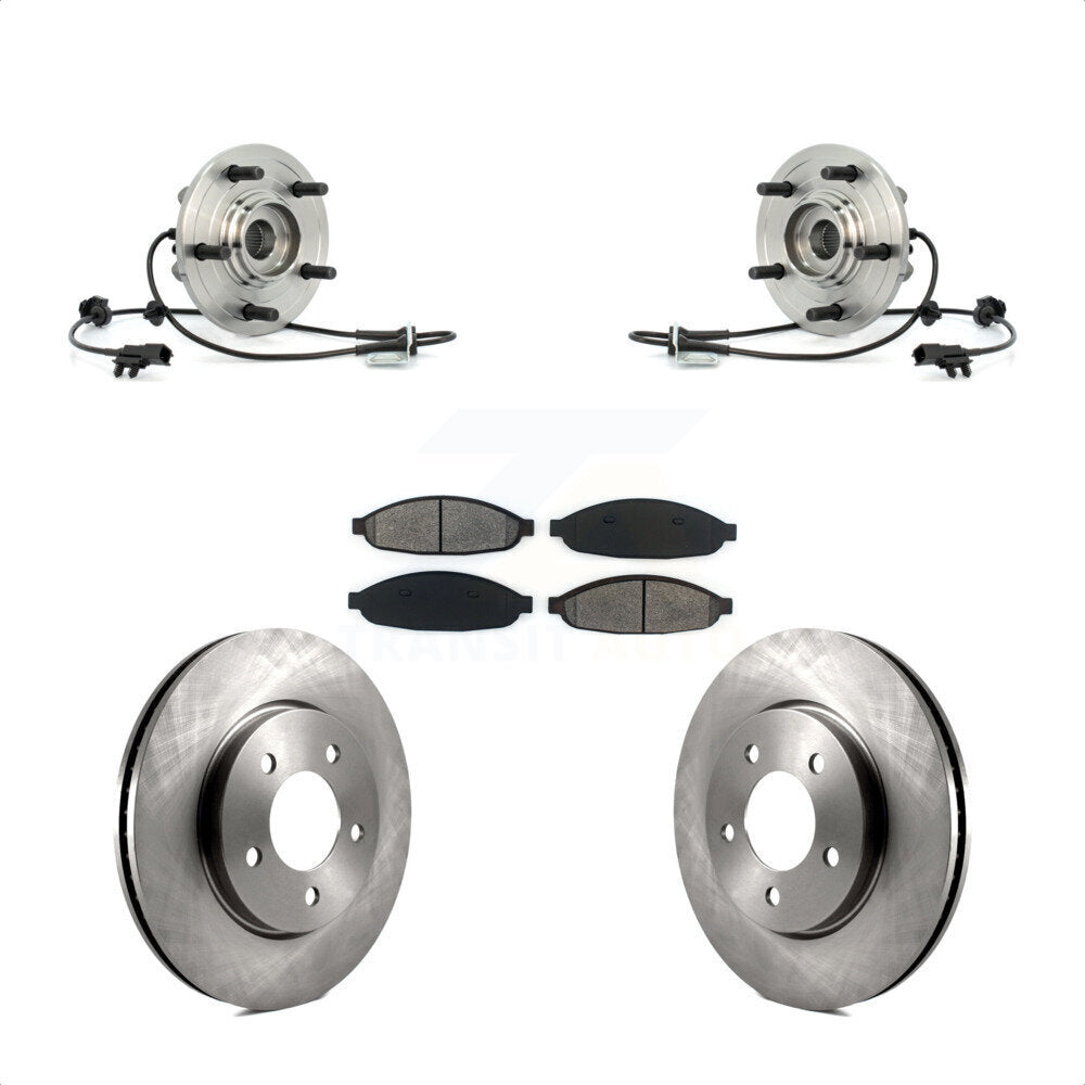 Hub Bearing Assembly Brake Rotor & Pad Front Kit For 2007-2008 Chrysler Pacifica