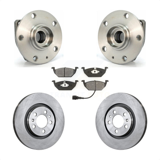 Hub Bearing Assembly Disc Brake Rotor And Pad Front Kit For Volkswagen Golf City